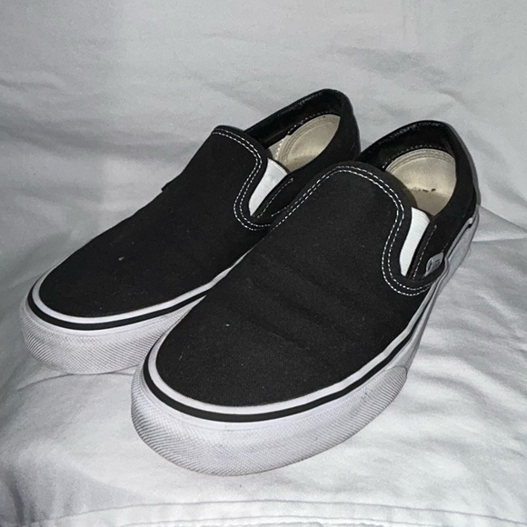 Vans black and white slip ons - Picture 2 of 4